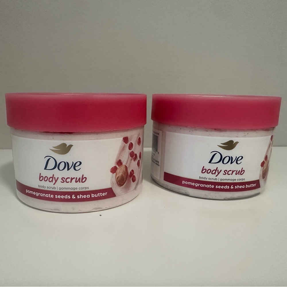 New 2 pack DOVE Pomegranate seeds & Shea butter Body Scrub | beauty cream